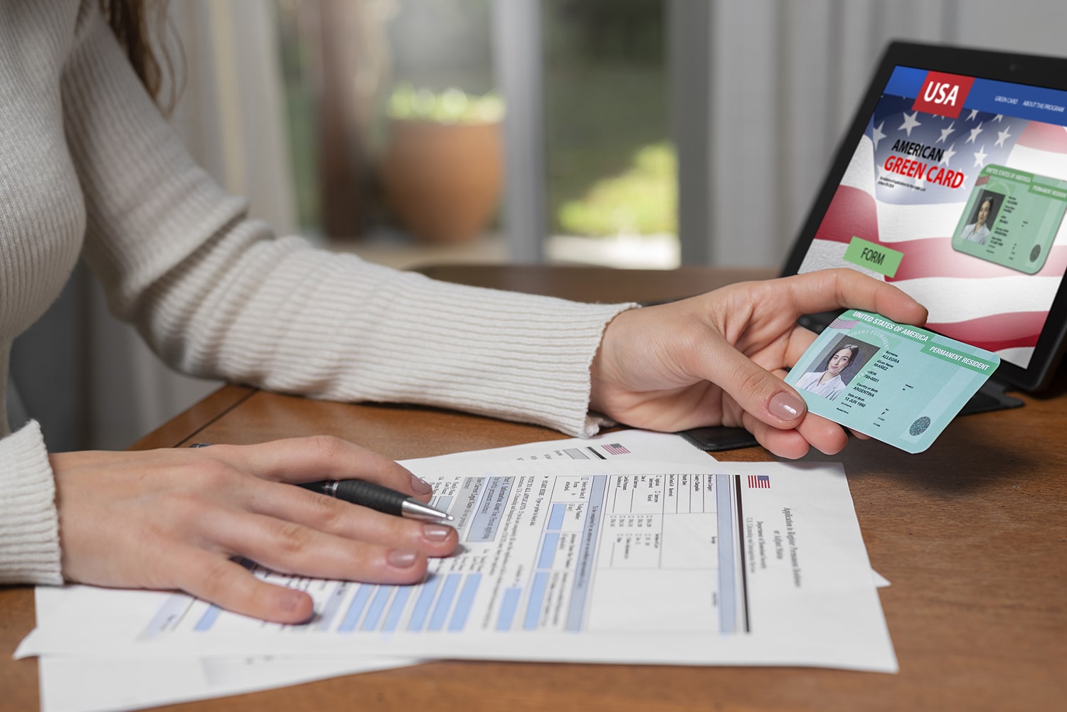 top-view-green-card-application2-min